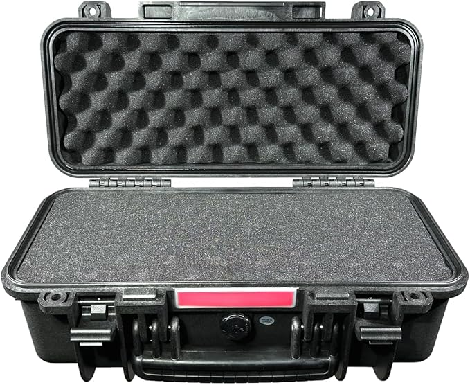 DCB Cases - Element 4802F | 19 x 9 x 8 Ext Dim | IP67 Waterproof | Pluck Foam Insert | Foldable Handle | Pressure Control Valve | Resin-Reinforced Injection Molded Plastic | 2 Latch Lid Close