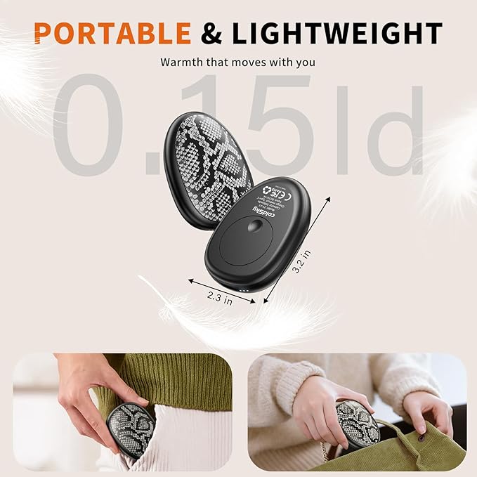 coldSky Rechargeable Hand Warmers 2 Pack, Magnetic 2-in-1 Reusable Electric Hand Warmer, 3 Heat Settings Portable Pocket Hand Heater Gifts for Women Men Christmas, Skiing, Camping, Hunting