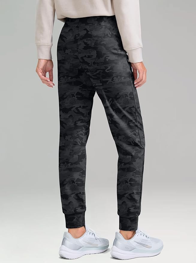 G Gradual Women's Fleece Lined Joggers High Waisted Water Resistant Thermal Hiking Pants Cold Weather Sweatpants with Pockets