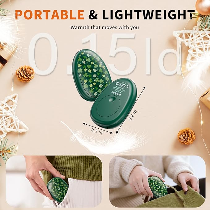 coldSky Rechargeable Hand Warmers 2 Pack, Magnetic 2-in-1 Reusable Electric Hand Warmer, 3 Heat Settings Portable Pocket Hand Heater Gifts for Women Men Christmas, Skiing, Camping, Hunting