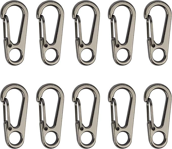 SWATOM Small Mini Carabiner Clip Tiny Spring Snap Hook Keychains Micro Carabiners for Paracord EDC Alloy Key Rings Outdoor Hiking Fishing Camping Backpack Accessories