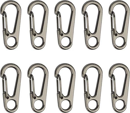 SWATOM Small Mini Carabiner Clip Tiny Spring Snap Hook Keychains Micro Carabiners for Paracord EDC Alloy Key Rings Outdoor Hiking Fishing Camping Backpack Accessories
