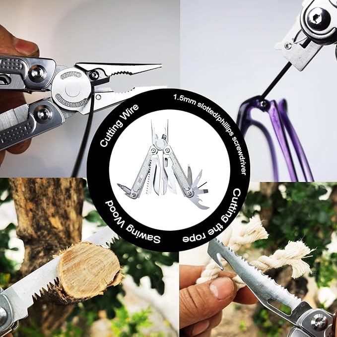 SQT2048 20-in-1 Multitool, Foldable & Self-Locking, Professional Tool for DIY, Home Repairs, Outdoor Camping – Must-Have Gifts for Men, Compact, Durable, All-in-One Tool for Every Task