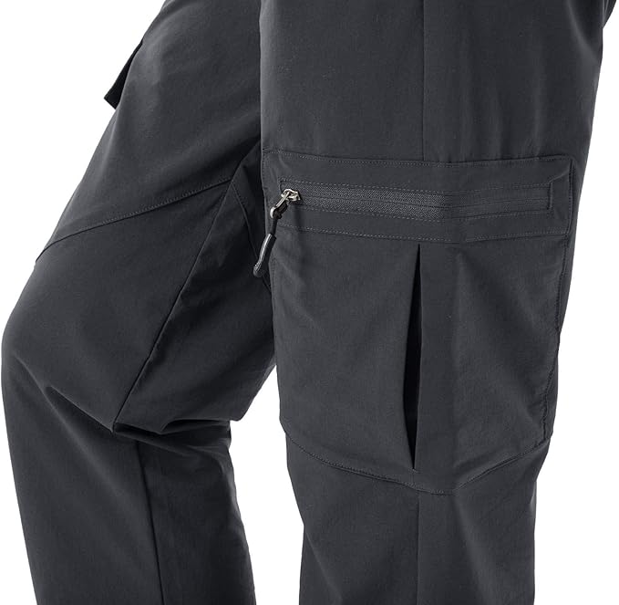 Rdruko Women's Hiking Cargo Pants Water-Resistant Quick Dry UPF 50+ Travel Camping Work Pants Zipper Pockets