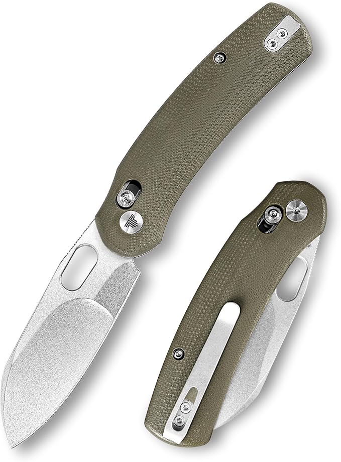 Lamb-03G, Folding Pocket EDC Knife for Men, Crossbar Lock,3” N690 Steel Blade,Black G10 Handle,Outdoor Camping Tool