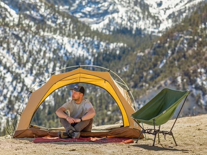 Sugoi Chair - A Portable Camping and Backpacking Chair - Adjustable to The Ideal Height and Seating - Angle for Any Outdoor Activity - Olive