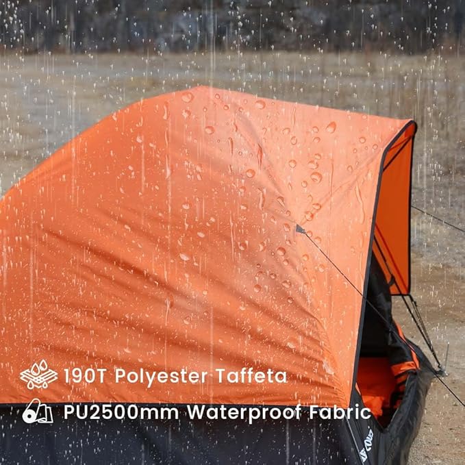 EchoSmile 2/4 Person Camping Tent, Lightweight Dome Family Tent with Rainfly, Easy Setup, Waterproof & Windproof Outdoor Shelter for Group Hiking, Backpacking, 3-Season Use