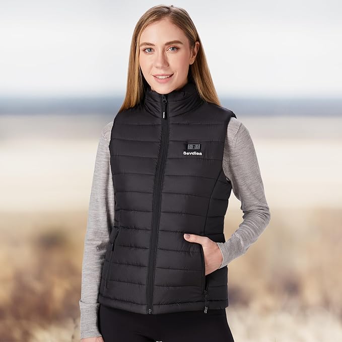 Heated Vest for Women with 16000mAh 7.4V Battery Pack Included,Warming Women's Heated Vest Electric Rechargeable