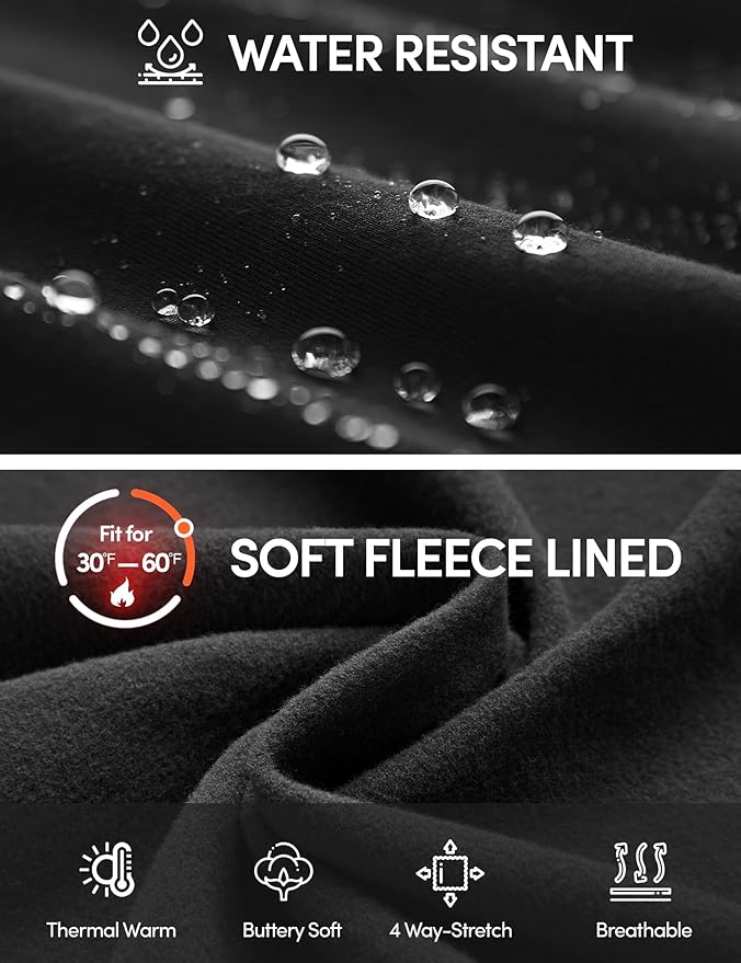IUGA Fleece Lined Pants Women Water Resistant Hiking Pants Winter Flare Leggings with Pockets Bootcut Thermal