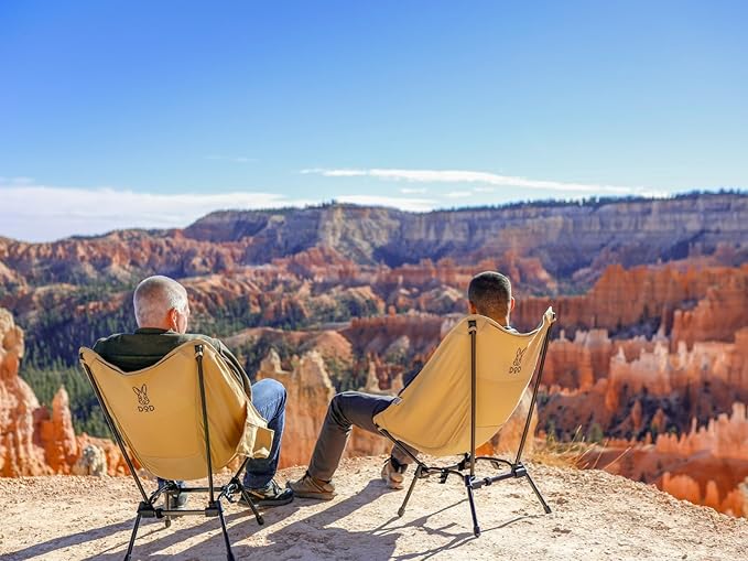 Sugoi Chair - A Portable Camping and Backpacking Chair - Adjustable to The Ideal Height and Seating - Angle for Any Outdoor Activity - Tan