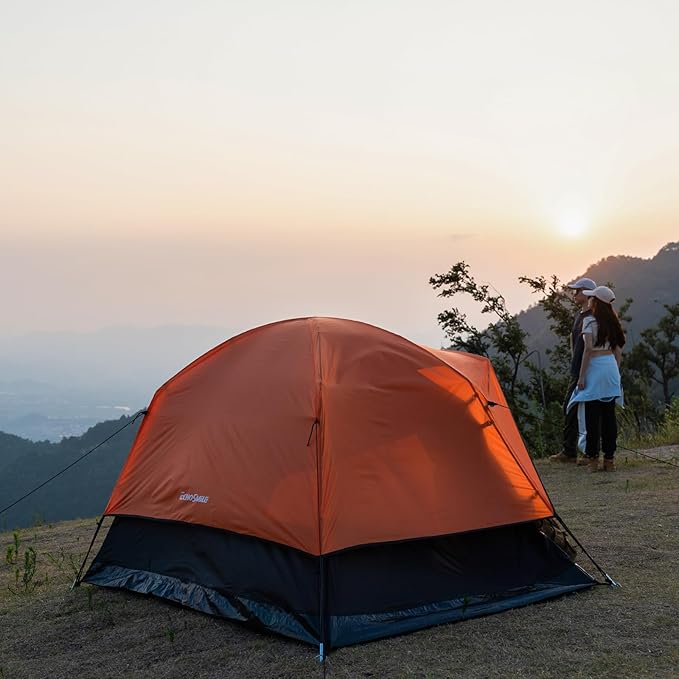 EchoSmile 2/4 Person Camping Tent, Lightweight Dome Family Tent with Rainfly, Easy Setup, Waterproof & Windproof Outdoor Shelter for Group Hiking, Backpacking, 3-Season Use