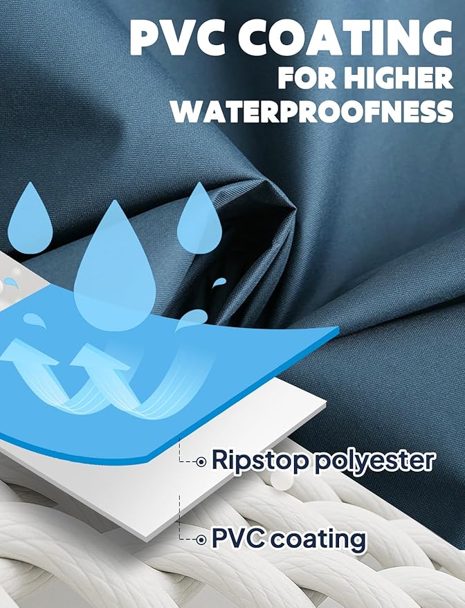 ANYOO Waterproof Rain Poncho Lightweight Reusable Hiking Hooded Coat Jacket for Outdoor Activities