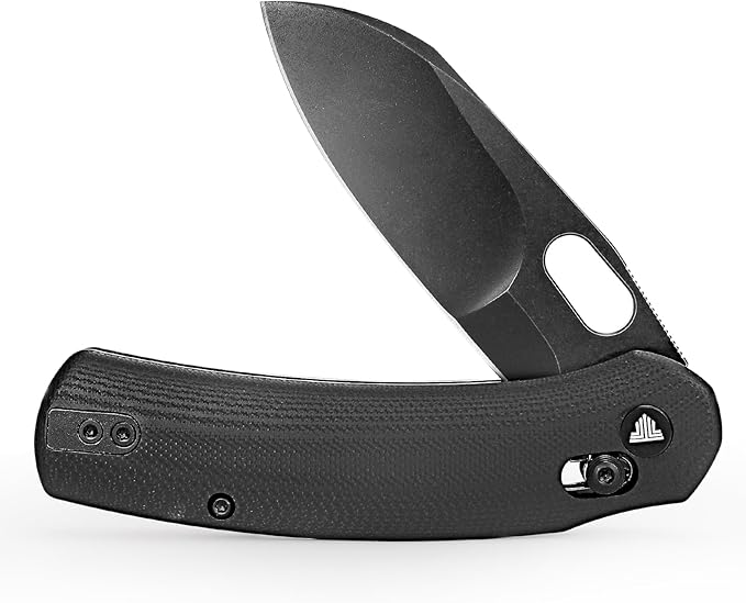 Lamb-03B, Folding Pocket Knife for Men, Crossbar Lock,3” N690 Steel Blade,Black G10 Handle,Outdoor Camping EDC Tool