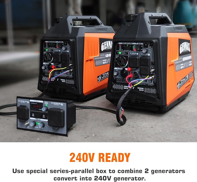 GENMAX Generator,EPA Compliant, Eco-Mode Feature, Ultra Lightweight for Backup Home Use & Camping