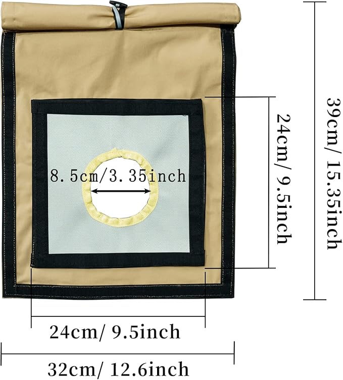 Solowilder Tent Stove Jack with Rain Flap Fire Resistant for Canvas Hot Tent Camping