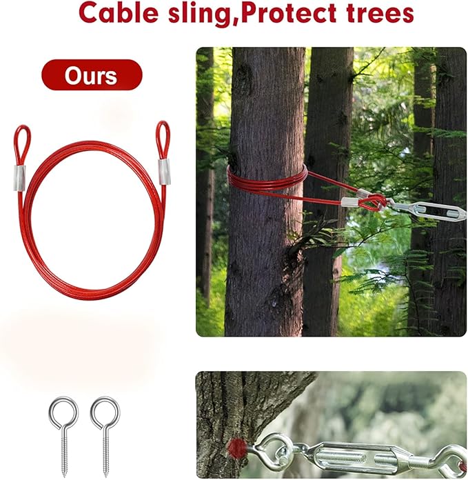 Dog Runner for Yard,Anti-Shock Dog Trolley System 50/75/100/150/200FT,Heavy-Duty Aerial Dog Run Cable with Bungee for Small to Large Dogs up to 300lbs,Outside Dog Zip line for Backyard,Camping, Park