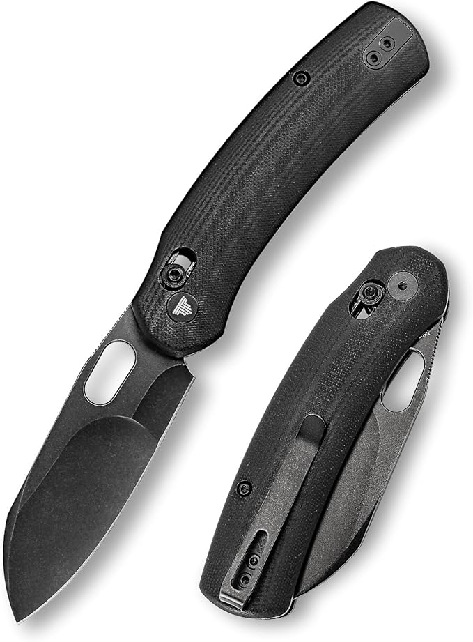 Lamb-03B, Folding Pocket Knife for Men, Crossbar Lock,3” N690 Steel Blade,Black G10 Handle,Outdoor Camping EDC Tool