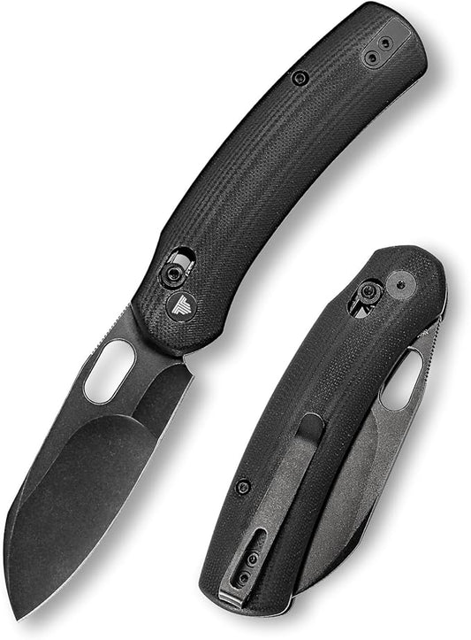 Lamb-03B, Folding Pocket Knife for Men, Crossbar Lock,3” N690 Steel Blade,Black G10 Handle,Outdoor Camping EDC Tool