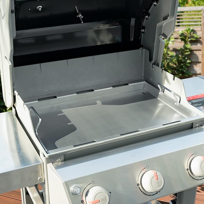 Stanbroil Full Size Griddle Insert for Weber Spirit 300, Spirit 400 Series Gas Grill, Flat Top Grill Griddle Insert for Weber Spirit 310 315 320 330 335 425 435, Stainless Steel