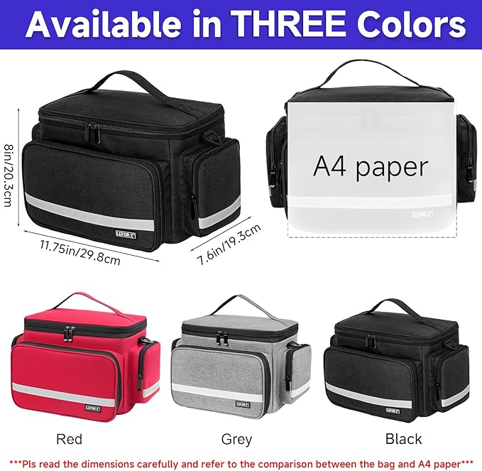 Medical Bag,First Aid Bag Empty,Home Health Nurse Storage,Pill Bottle Organizer Box,Emergency Medical Supplies Tote with Detachable Divider for Home,Travel(Black)