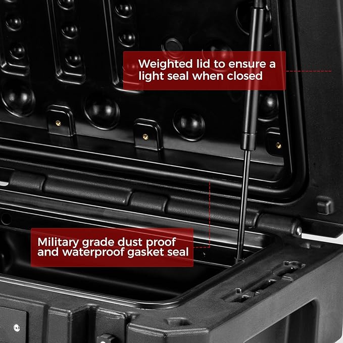 RUGCEL 98L Off-Road Storage Case - 90 Quart Waterproof Dry Box for Overland Trips, Car Camping & Roof Gear Storage