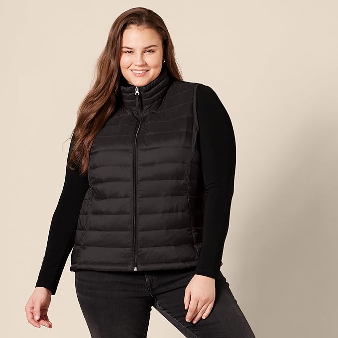 Amazon Essentials Women's Lightweight Water-Resistant Packable Puffer Vest