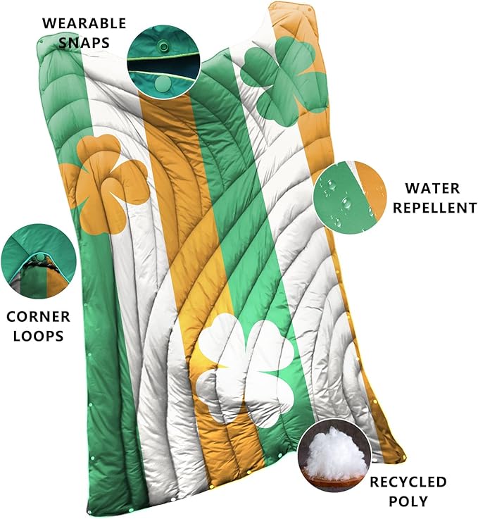 Camping Blanket,Puffy Printed Camp Blankets Lightweight Packable for Outdoor Camping,Traveling, Stadium, Hiking, Picnics