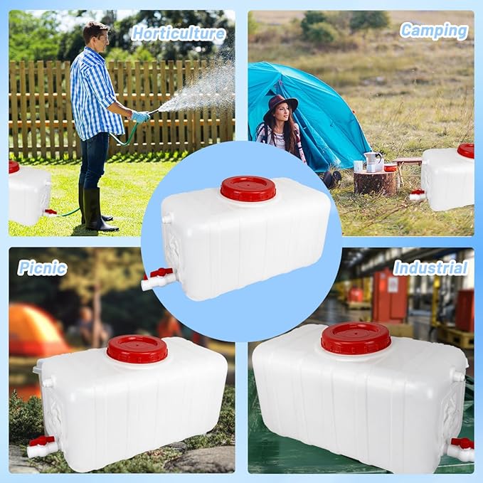 13.2 Gallon Potable Water Storage Containers Long Term,Water Tank with Spout Kit,Portable Water Storage Barrel for Outdoor Camping,Picnicking, RV and Household Water Use