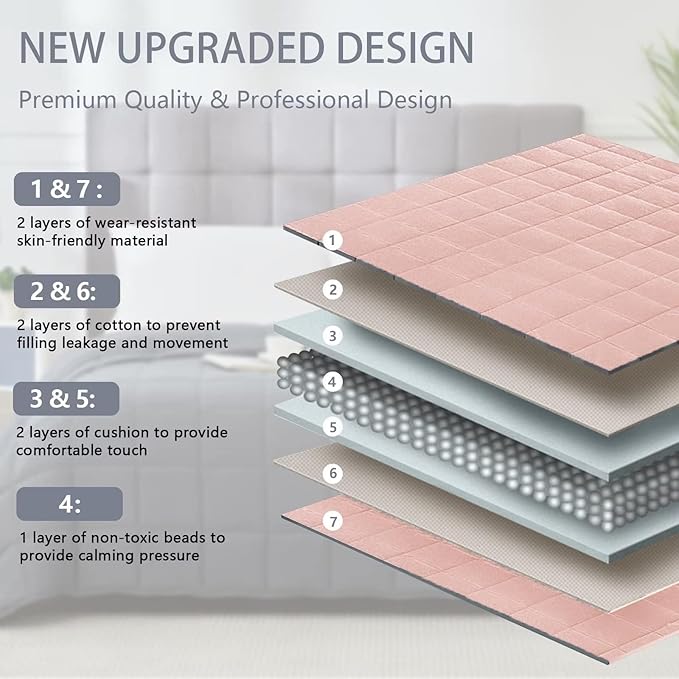 Pink Weighted Blanket for Adults 12lbs, Queen Size Throw Blanket, 60"x80" Cooling Heavy Blanket for 110-130lbs, Soft Thick Big Blankets for All-Season Sleeping Comfort