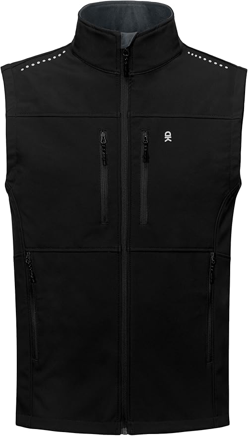 Little Donkey Andy Men's Golf Vest Warm Fleece Lining Hiking Vests Zip Up Sleeveless Outerwear Jacket