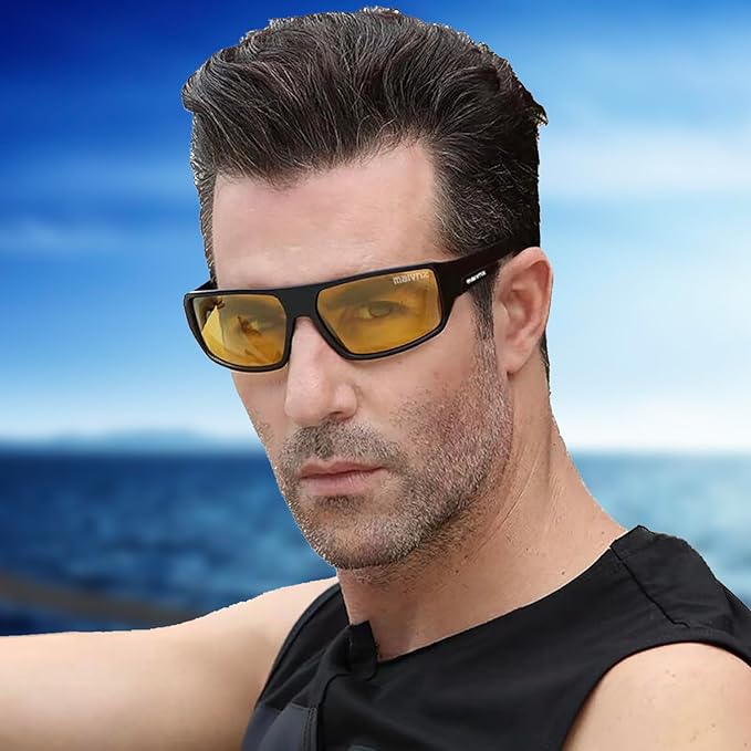 Floating Polarized Fishing Sunglasses for Men UV Protection Fishing Glasses Boating Kayaking Water Sport Glasses
