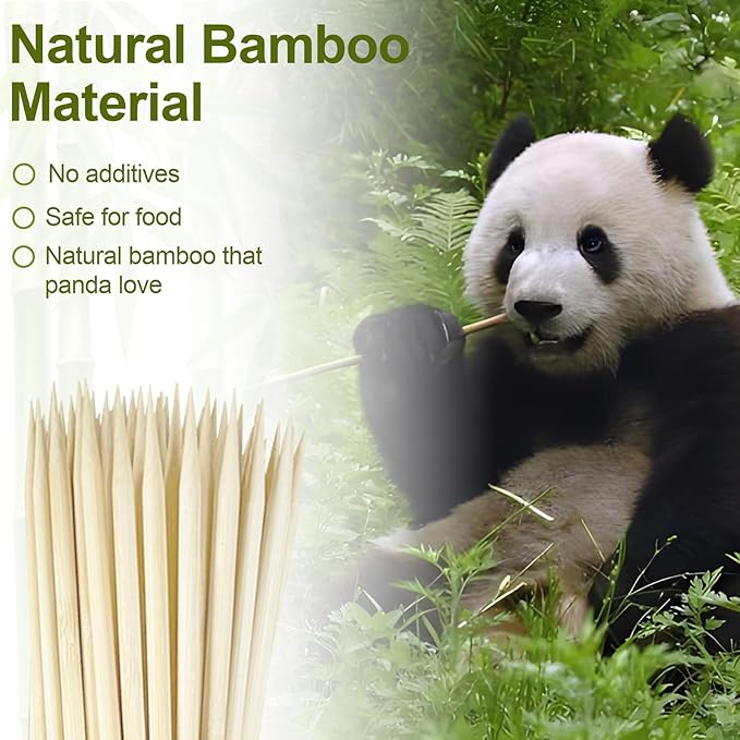 Extra Long 36" Bamboo Smores Sticks (150 Pcs), Marshmallow Roasting Sticks for Fire Pit, 6mm Heavy Duty Wooden Skewers for Smore Hot Dog Barbecue Thick Sticks