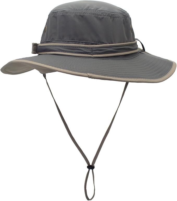 Home Prefer UPF50 Mens Sun Hat with Neck Flap Quick Dry UV Protection Cap Womens Wide Brim Fishing Hat Neck Flap Beach Garden