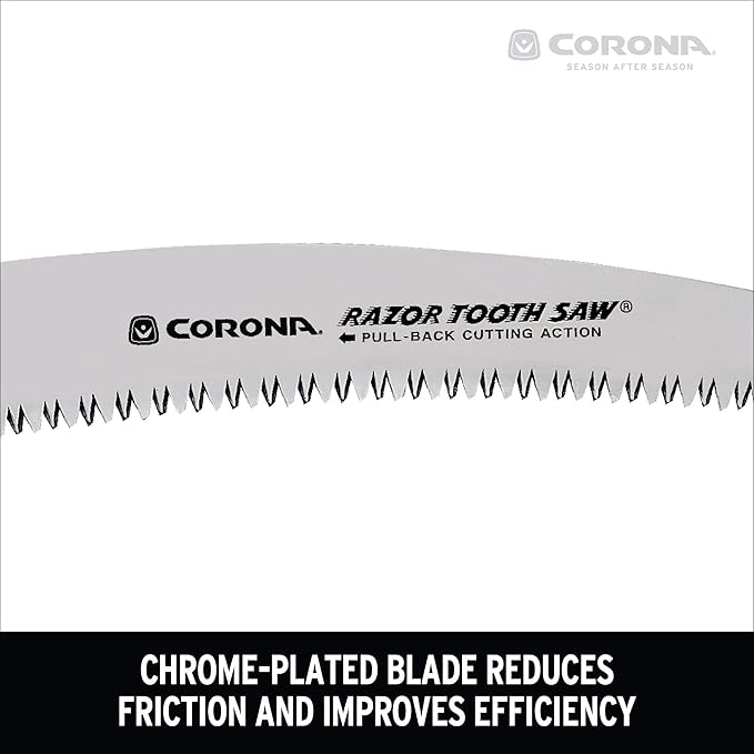 Corona Tools 13-Inch RazorTOOTH Pruning Saw | Tree Saw Designed for Single-Hand Use | Curved Blade Hand Saw | Cuts Branches up to 7" in Diameter | RS 7120