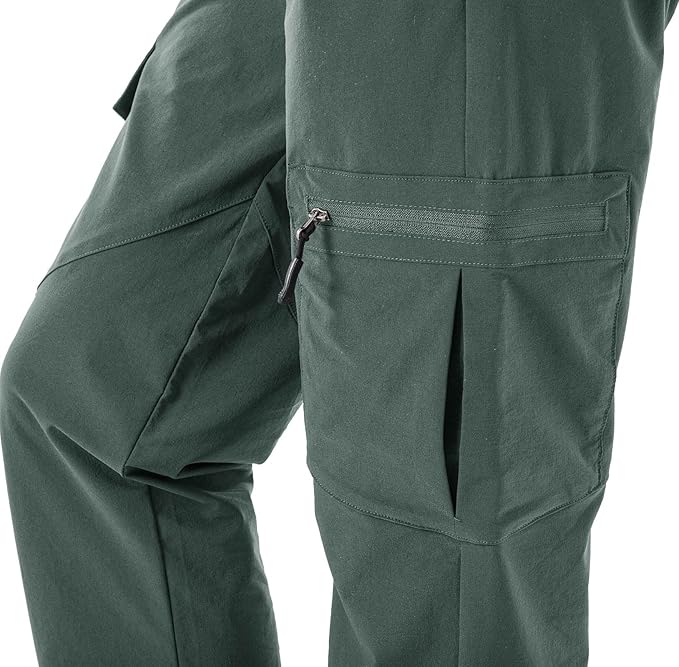 Rdruko Women's Hiking Cargo Pants Water-Resistant Quick Dry UPF 50+ Travel Camping Work Pants Zipper Pockets