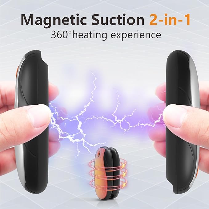 Hand Warmers Rechargeable 2 Pack, 14000mAh Electric Hand Warmers with Charging Case, Quick Charge Portable Heater,Gifts for Christmas, Winter, Outdoor, Camping, Hunting Accessories