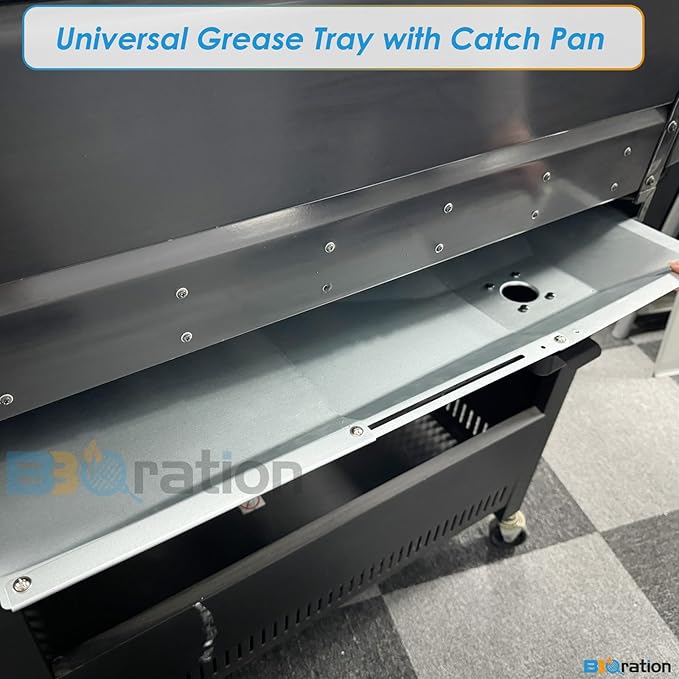 Universal Grease Tray with Catch Pan for Nexgrill Replacement Parts 720-0830H 720-0882A, Charbroil, Dyna Glo, Kenmore, Expect Grill, Drip Pan for 3/4/5/6 Burner Gas Grill Grease Tray Replacement