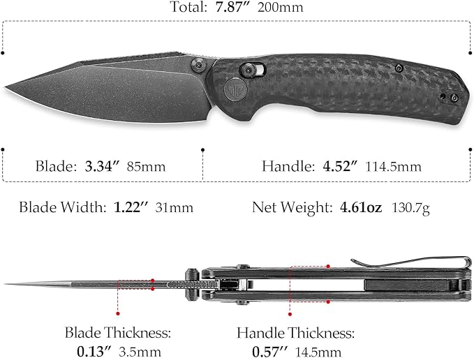 Crossbar Lock Folding Knives, 3.34” 14C28N EDC Knife for Men, Pocket Knife with Clip,Thumb Studs,G10 Handle,Outdoor Camping,Hornet-CG