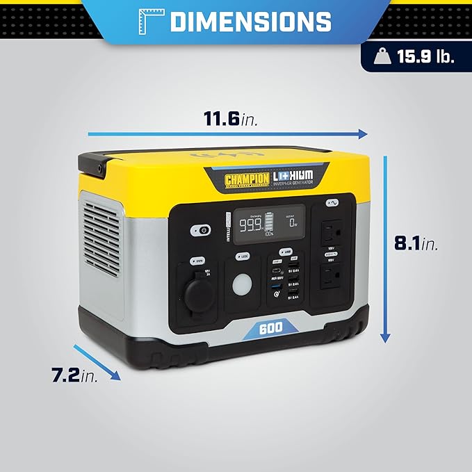 Champion Power Equipment 579-Wh Portable Solar Power Station and 200-Watt Solar Panel