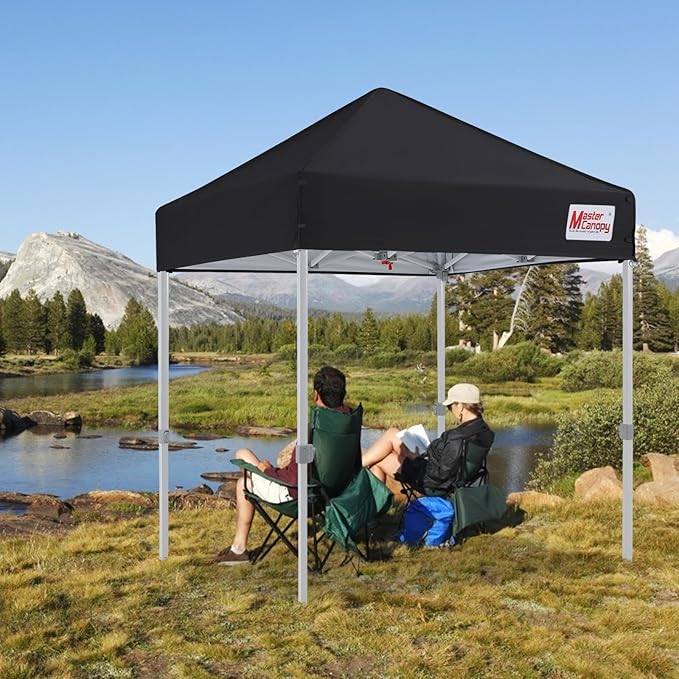 MASTERCANOPY Pop Up Canopy Tent Commercial Grade Instant Shelter (5x5, Black)