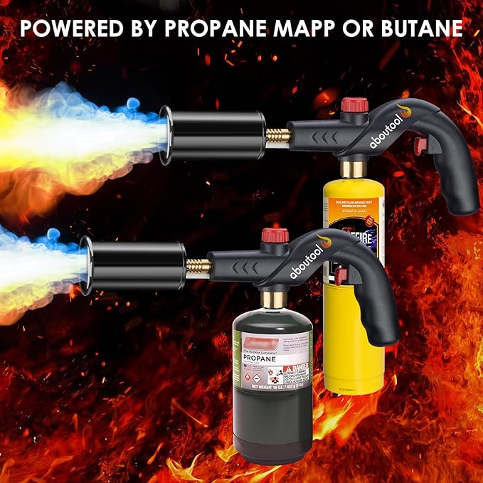 Propane Torch, Kitchen Cooking Torch with Igniter Searing Torch for Sous Vide Charcoal Lighter BBQ Grill Flame Thrower Campfire Starter (Propane Tank Not Included)