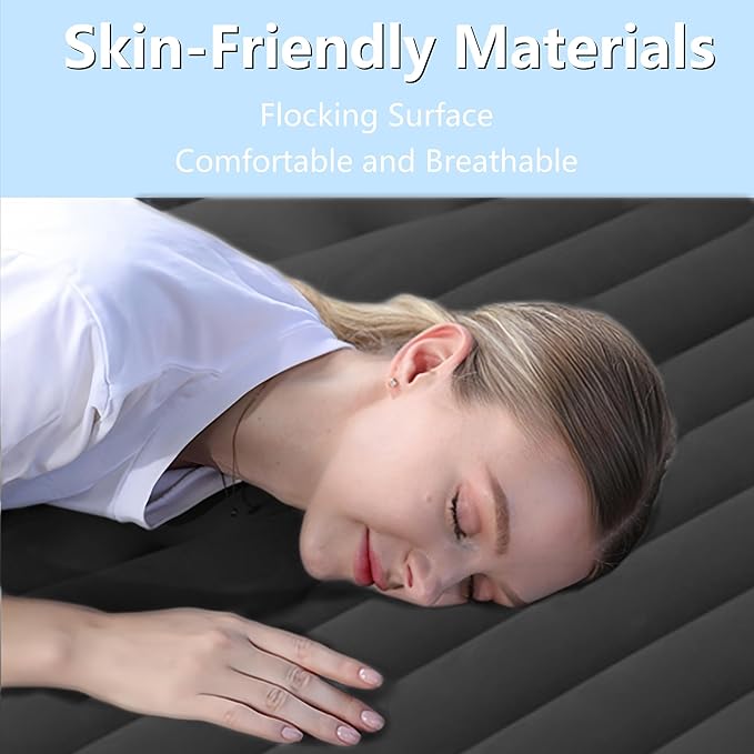 Car Air Mattress, Inflatable Bed Compatible with Tesla Model Y Mattress for SUV Truck RV Van Backseat Trunk, 6.4 ft Portable & Foldable Car AirBed Sleeping Pad for Tent Travel Camping Essentials Black