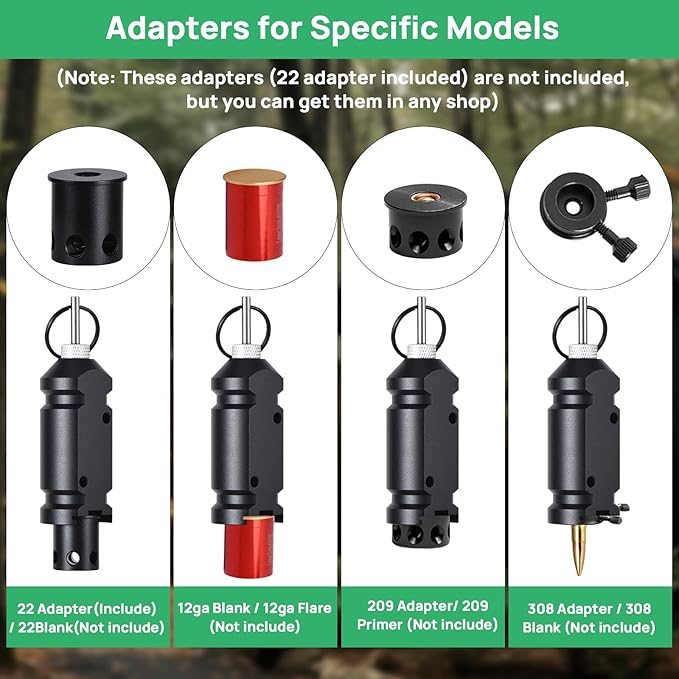 Perimeter Trip Alarm, 12 Gauge Camping Trip Wire Alarm Device, Early Warning Security System for Outdoor Camp Safe and Property Safety Bear Deterrent (Included 22.Adapter) (1 Pack)