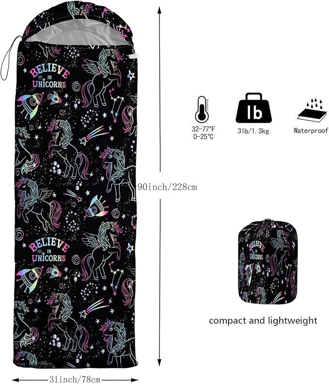 Print sleeping bag,sleeping bags,Outdoor Camping Sleeping Bag,Suitable For Children Boys And Girls Portable,Waterproof,Compact And Lightweight,Great For Outdoor Camping,Backpacking And Hiking