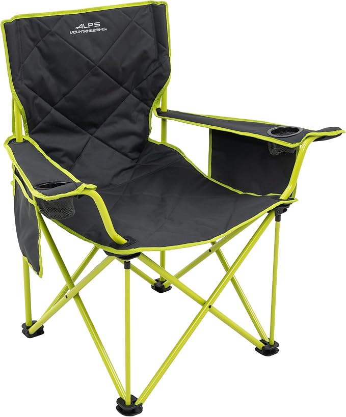 ALPS Mountaineering King Kong Camping Chairs for Adults with Mesh Cup Holders and Pockets, Built Durable and Reliable with Compact Foldable Steel Frame