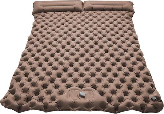 Ergocar Camping Sleeping Pad, Thick Inflatable Sleeping Pad with Pillow, Built-in Pump, Lightweight Camping Inflatable Mattress with Waterproof Nylon Fabric, Suitable for Camping, Backpacking, Hiking