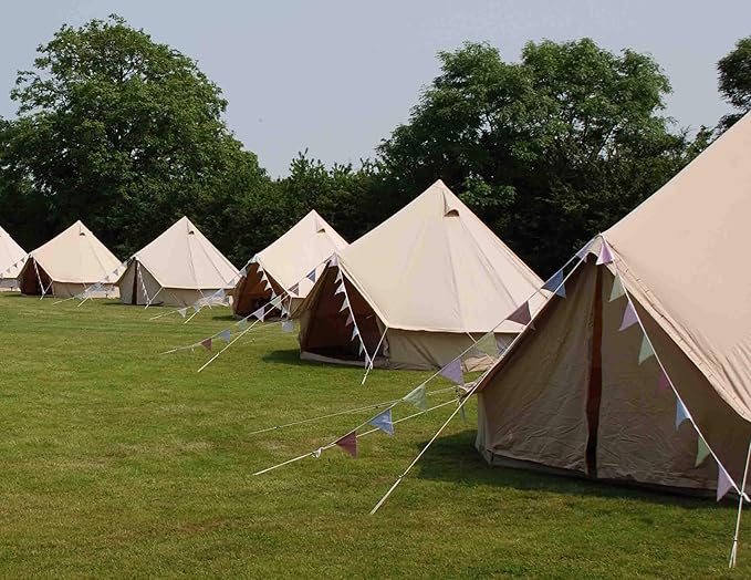Outdoor Luxury Glamping Bell Tents for Boutique Camping and Occasional Family Camping Trips and Festivals and Human shelter for inhabiting or Leisure
