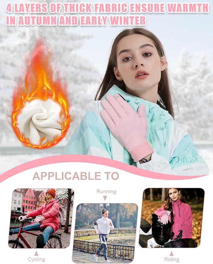 RIGWARL Gloves for Cool&Cold Weather Waterproof, Winter Gloves for Men Women Touch Screen