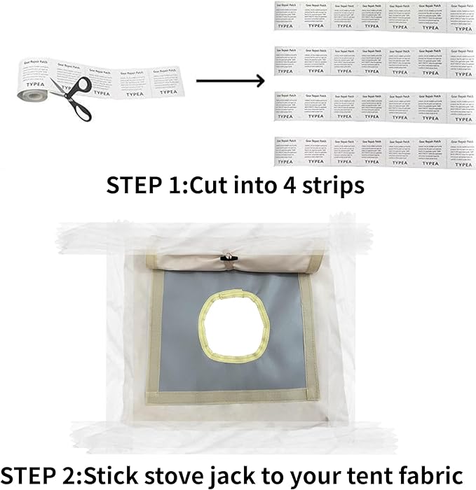 DANCHEL OUTDOOR Stove Jack Kit with Rain Flap Cover for Dia. 4''/5.85'', Fire Resistant Wood Stove Hole for Canvas Tent Hot Tent Chimney, Side Wall A/C 4 Season