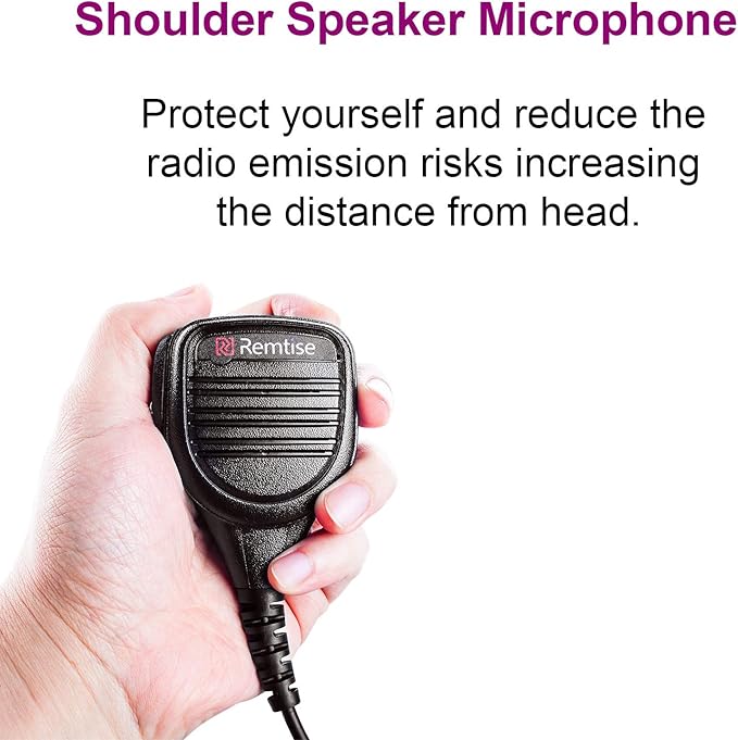 Speaker Mic for Motorola Radio, 2 Pin Shoulder Microphone Compatible with Motorola Radios BPR40 CP200/200D/200XLS CP185 CLS1410 CLS1110 DTR410 PR400 RDU4100 RDU4160D RMU2040 RMU2080/2080D CLS DTR